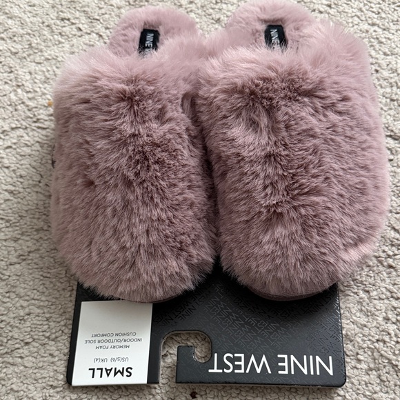 Nine West Shoes - Nine West Pink Fuzzy Slippers